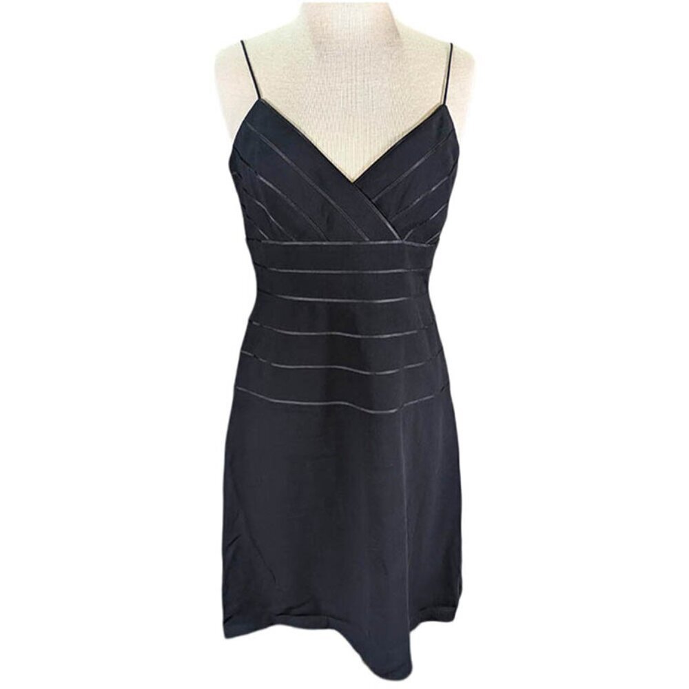 NEW Jones New York Dress‎ Womens 8 Black Lined Spaghetti Straps Cocktail Party